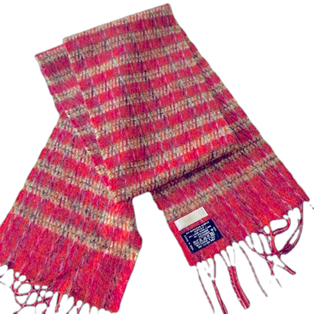 AVOCA NWOT multicoloured acrylic/ wool blend scarf Made in France